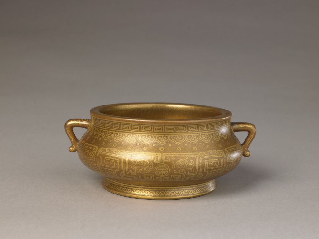 Ancient Bronze Colored Double Ear Stove-China Archive